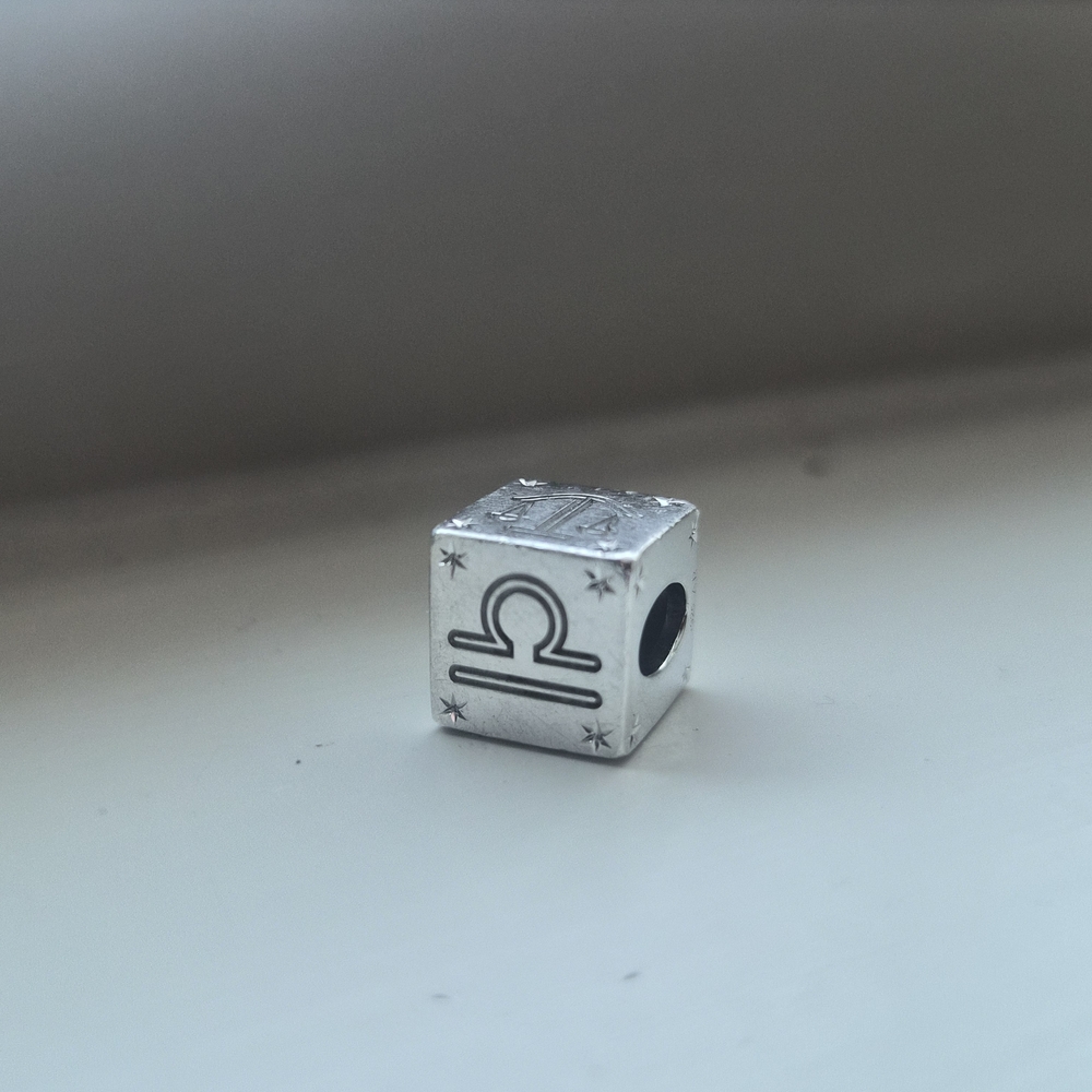 Adina Reyter Silver Zodiac Cube Charm - Libra